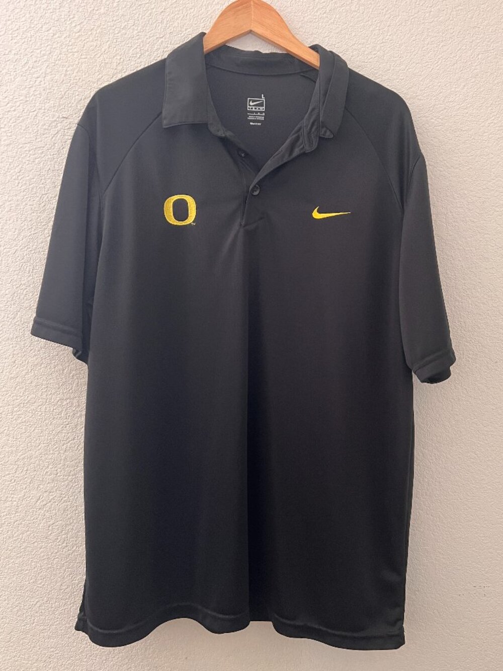 Nike Oregon Ducks Dri-FIT Men's Polo Golf Athletic Shirt Black Large